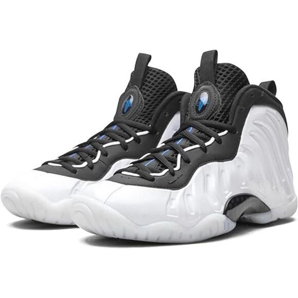 Nike Big Kids Little Foamposite One Shoes White/Black/White/Hyper Royal Size 7Y - laboranta.pl